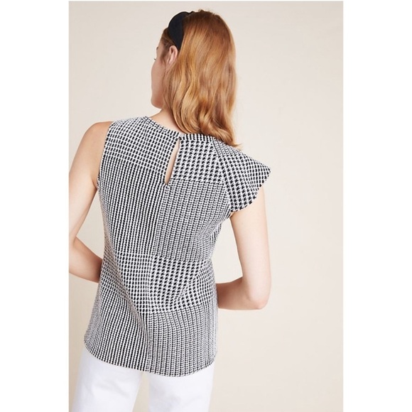 Anthropologie Callan Ruffled Top Black & White M - Picture 2 of 2